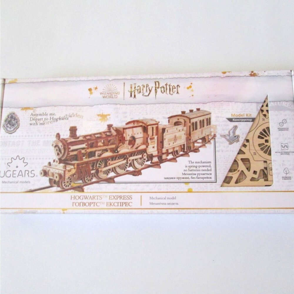 Ugears Hogwarts Train Mechanical Model Kit Wizarding World Spring Powered Sealed